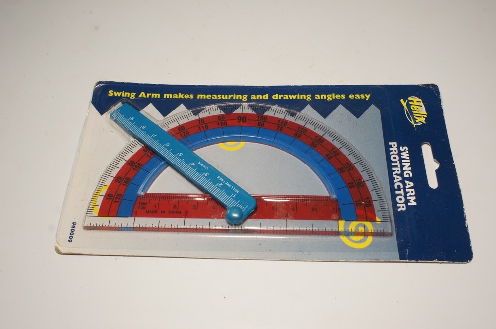 Helix Protractor Swing Arm 180 Degree Protractor 6 Inch