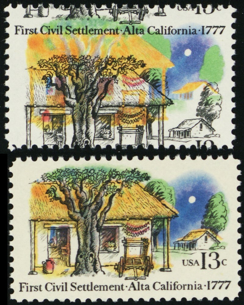 1725, Mint NH Large 13¢ Color Shift Error With Normal - Stuart Katz