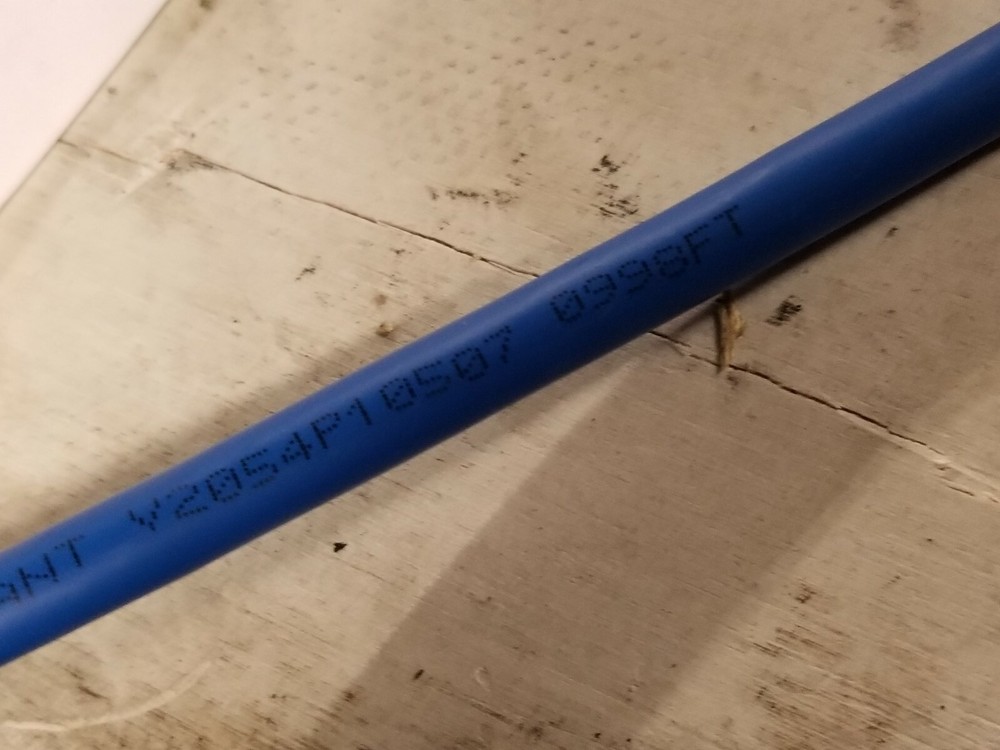 Vertical Cable CAT6A F/UTP High Grade 10G Network Cable CMP Plenum Blue /50ft