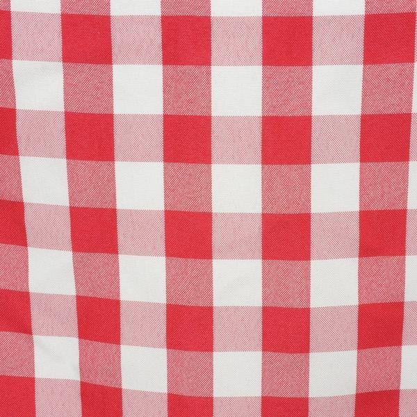 8 Buffalo Plaid Red/White Luxury Napkins 100% Cotton Garnier-Thiebaut 22x22 NWOT