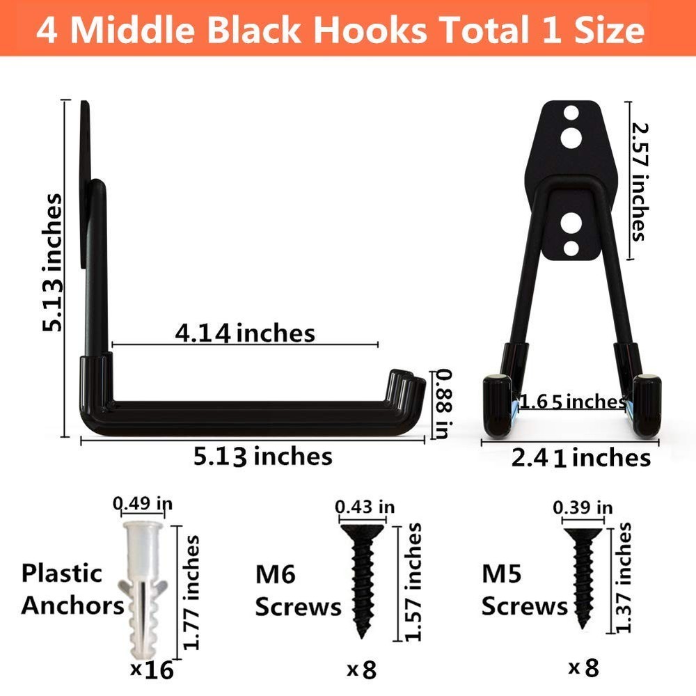 Storage Double Hooks Garage Space Saver Organizer Utility Hanger,Rack Extende...