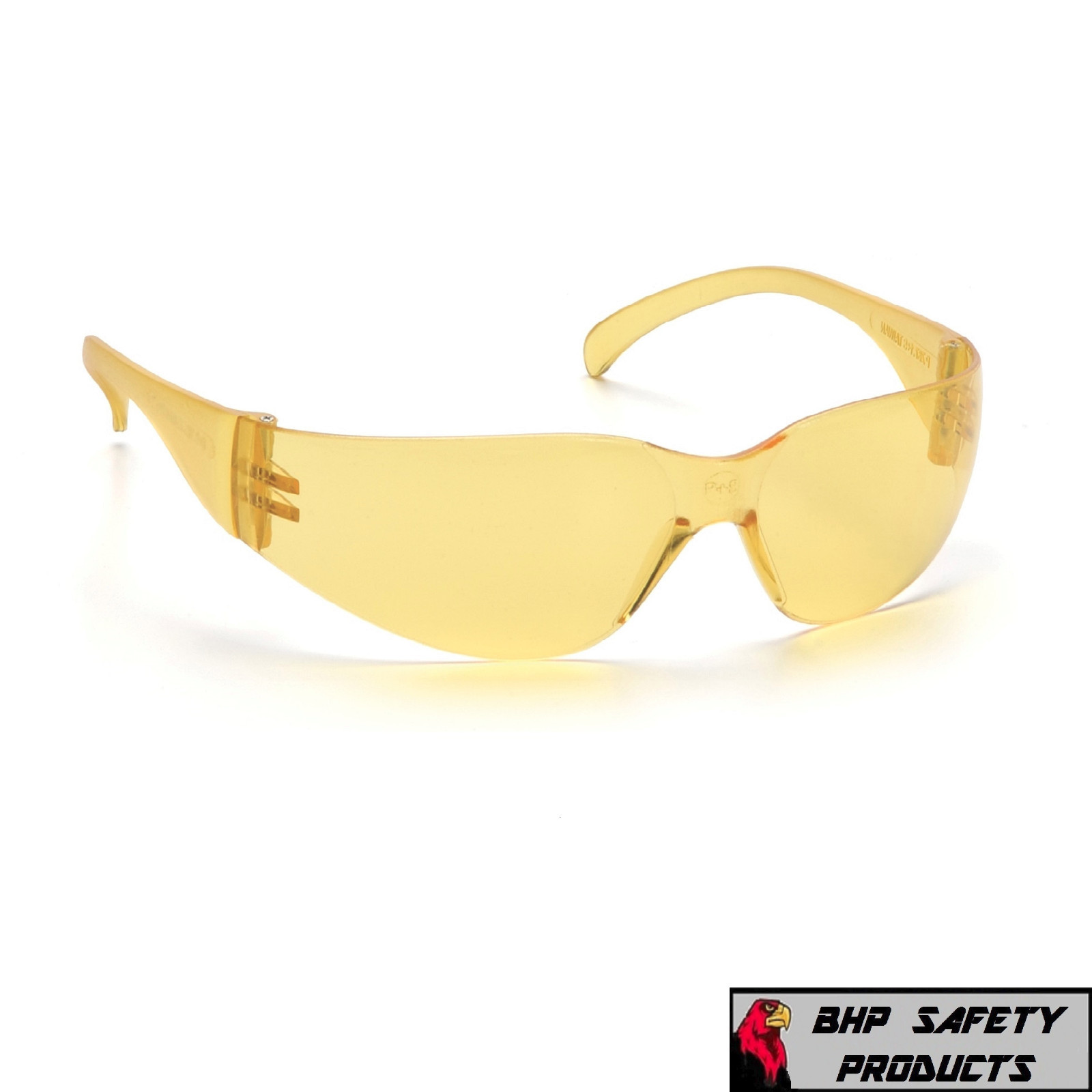 12 PAIR PACK Protective Safety Glasses Yellow Amber Lens Eyewear Night Sports