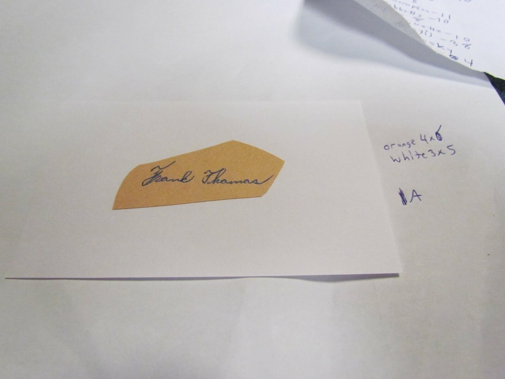 Frank Thomas autographed Cut/Index Card
