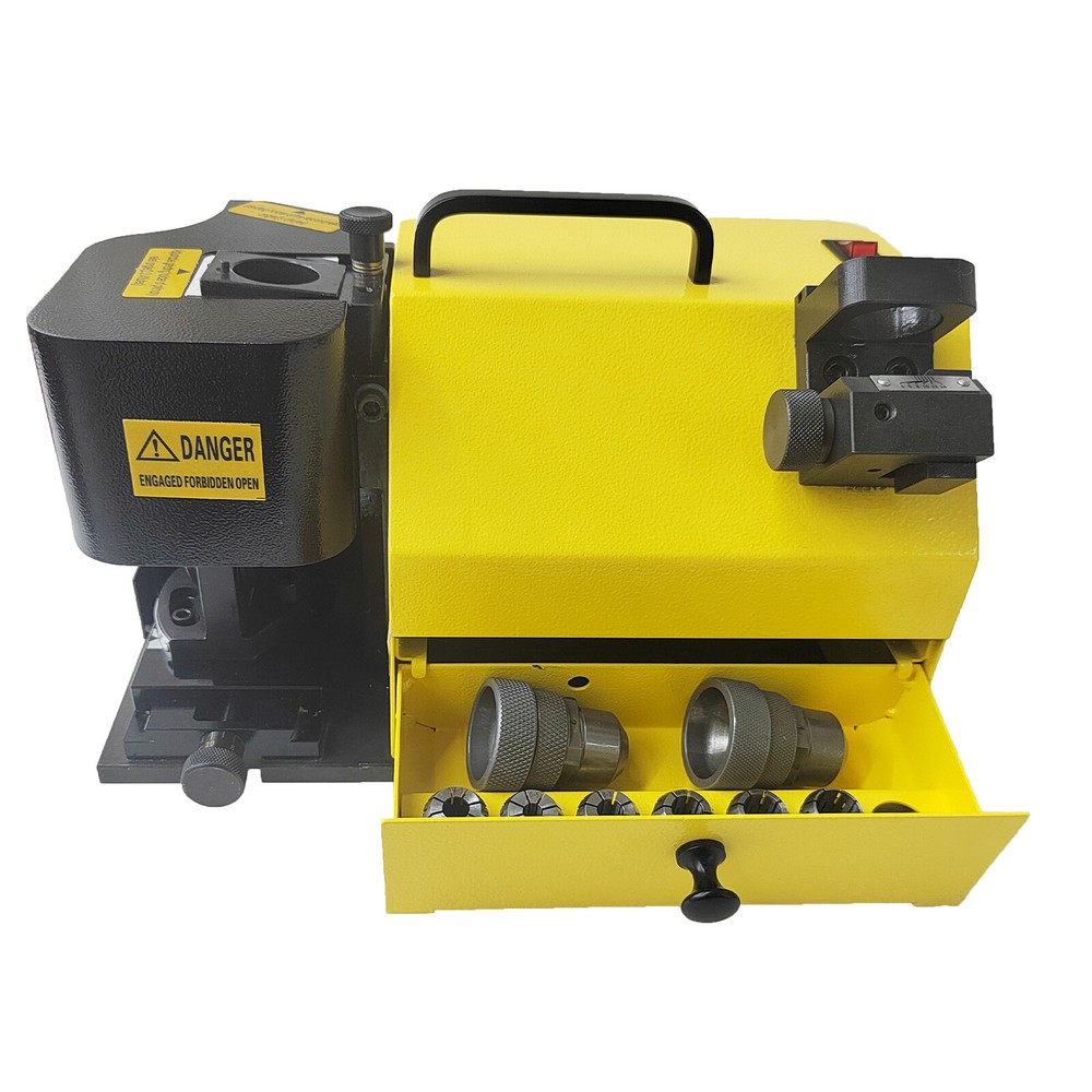 4mm-14mm End Mill Sharpener Drill Bit Grinding Machine Angle Adjustable 6 Clamps