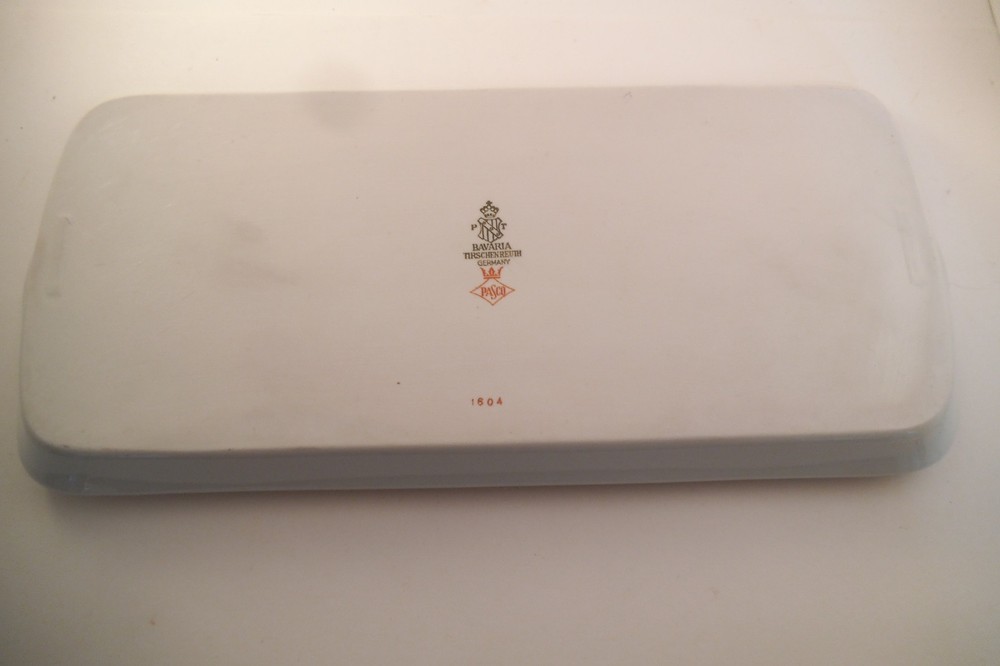 Vintage Pasco Bavaria Tirschenreuth Germany Rectangular Bread Tray Flowers