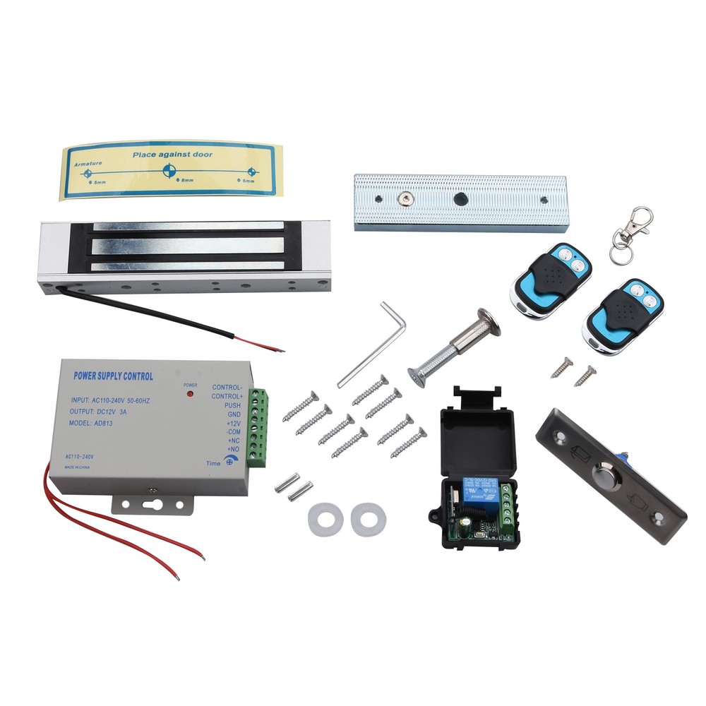 NEW Door Entry Access Control System, Electric Magnetic Lock 2 Remote Controls