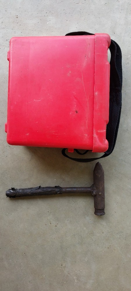 Vintage Hammer Made From Mining Bit.and 90s Mining Bit Box