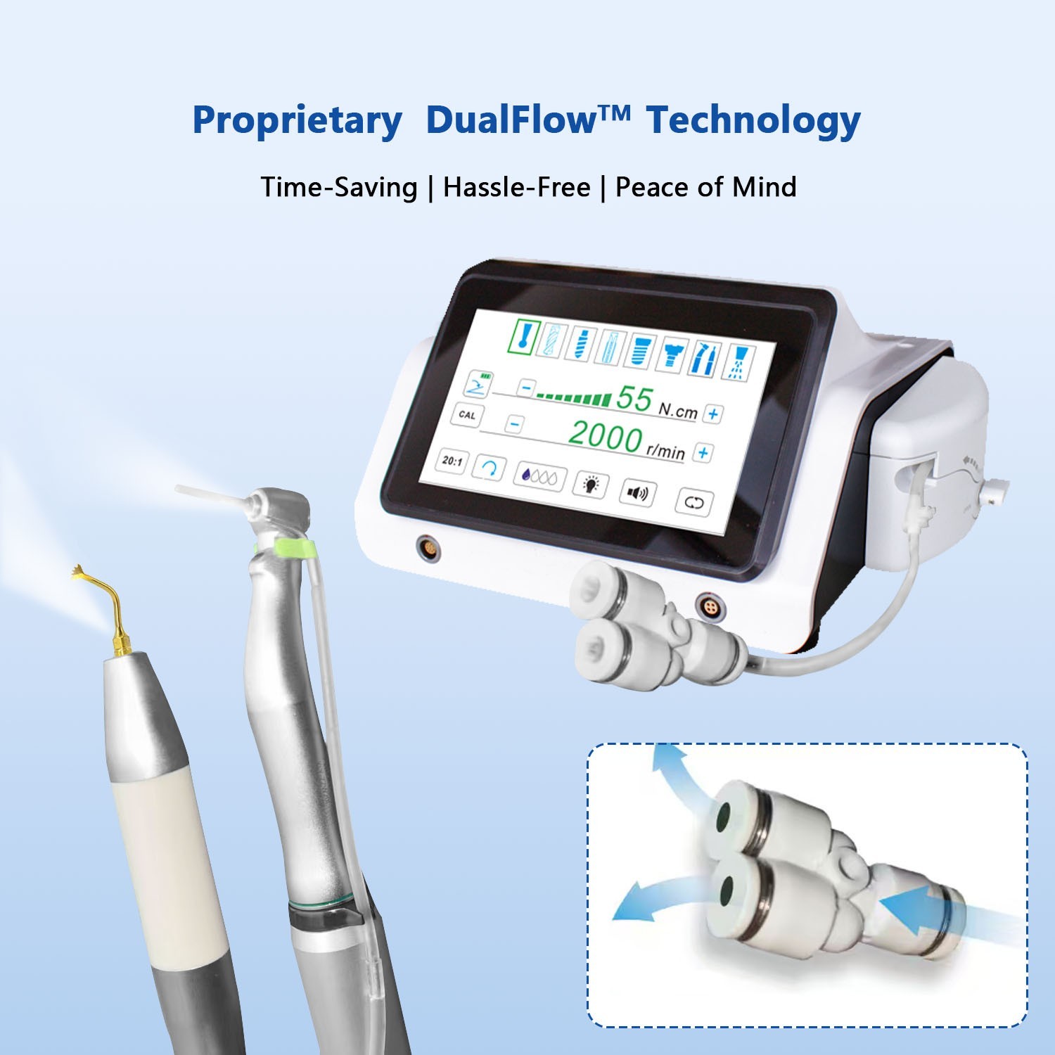 USA Dental Piezo Surgery & Implant Motor Bone Cutter 2 in 1 Implant System Touch