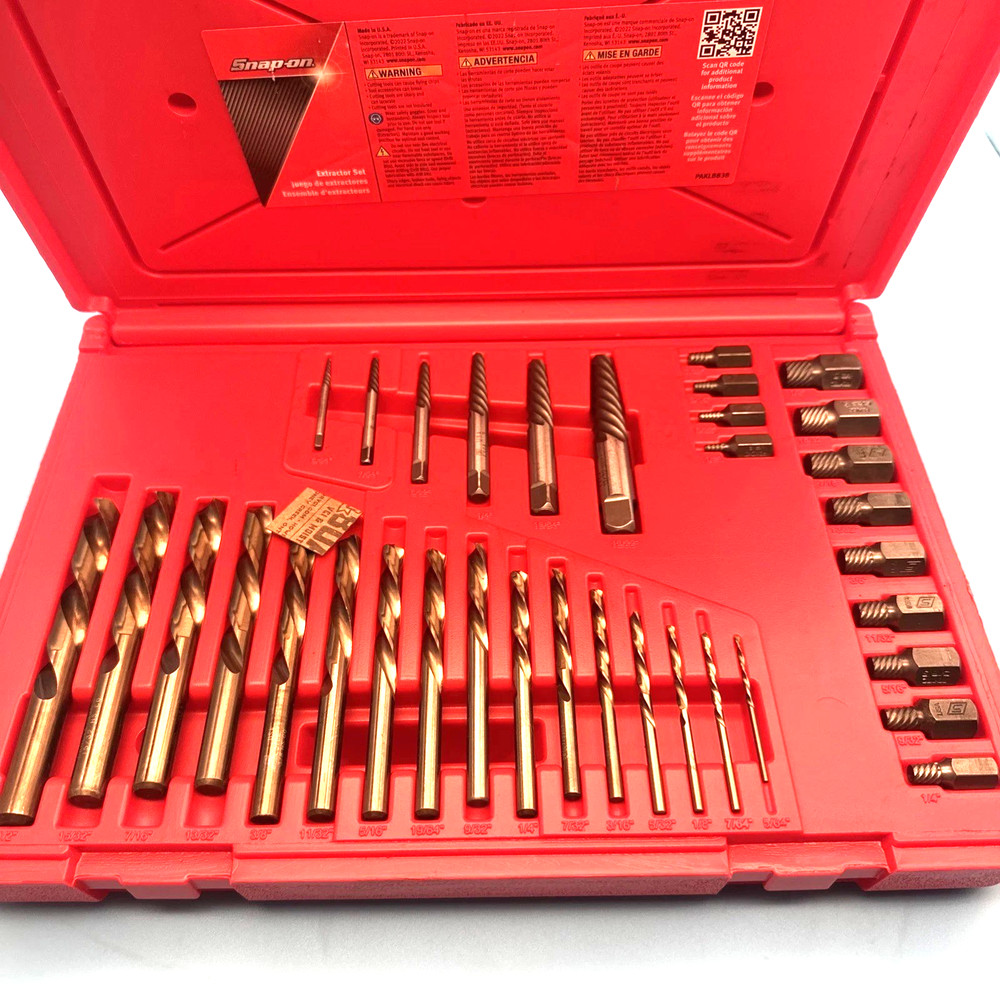 NEW Snap-on™ EXD35A Multi-Spline Spiral Flute Extractor SET Left Hand Drill Bits