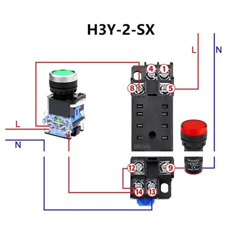 220V Digital Relay with Base for Cycle Time Control and Delay Function