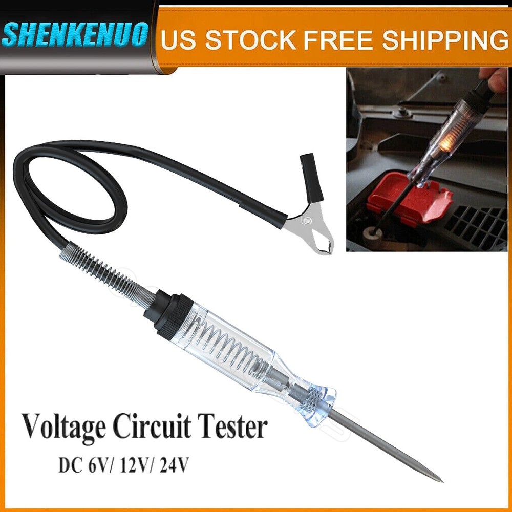 1PC Test Tool Light Car Circuit Tester Probe 12V 6V DC Voltage Continuity