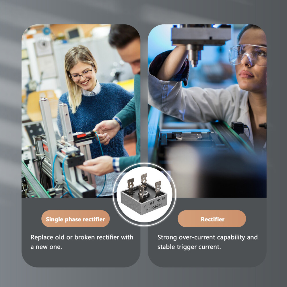 5 PCS bridge rectifier 1000V Rectifier Metal Case Rectifier Full Wave