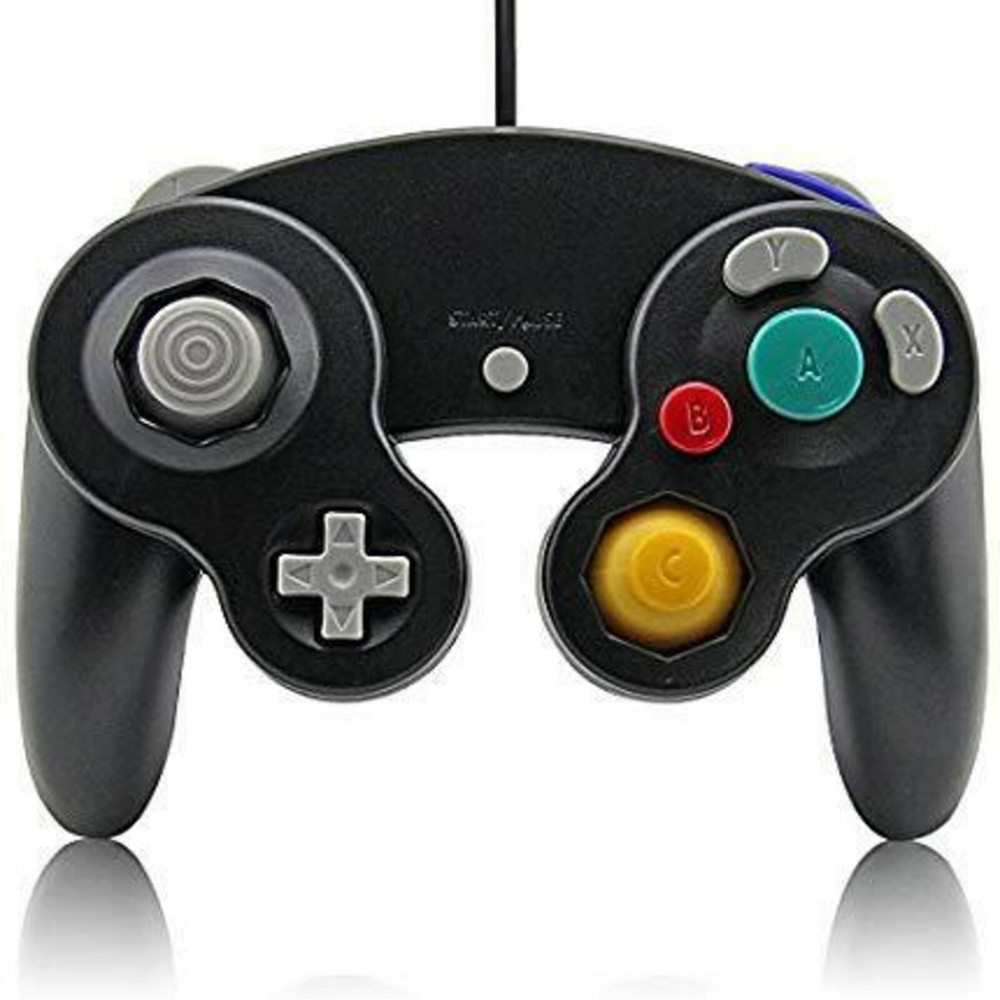 2 Black GameCube Controller with 2 cord Extension and 128mb Memory Card