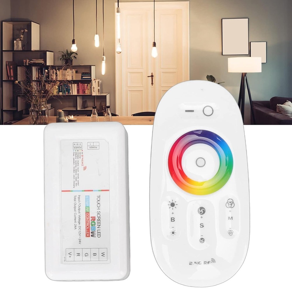 RGB LED Strip Light Remote Controller 2.4GHz RF Wireless Touch Screen DC12/24V