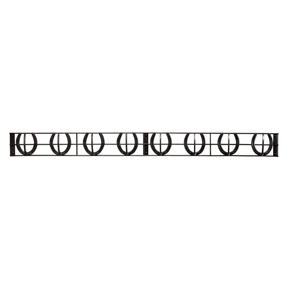 Easy-Up Pro Mountable Horseshoe 8 Hook Rack | Durable Horseshoe Design