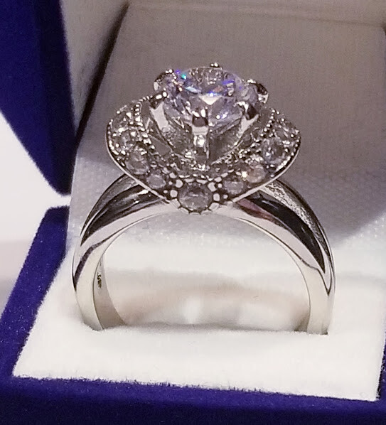 CLEARANCE SALE! 3.20 Ct LC Moissanite Solitaire Engagement Ring Stainless steel