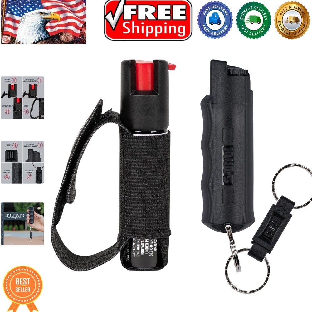 Runner Pepper Gel with Quick-Release Keychain & Reflective Hand Strap - 0.67 oz