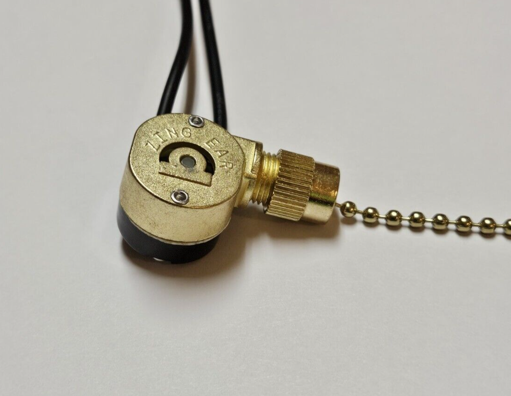 ZING EAR PULL CHAIN SWITCH WITH METAL SHELL FOR CANOPY OR CEILING FAN LIGHT 109G
