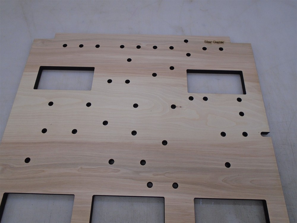 Stern Star Gazer Pinball Replacement Backbox light panel wood