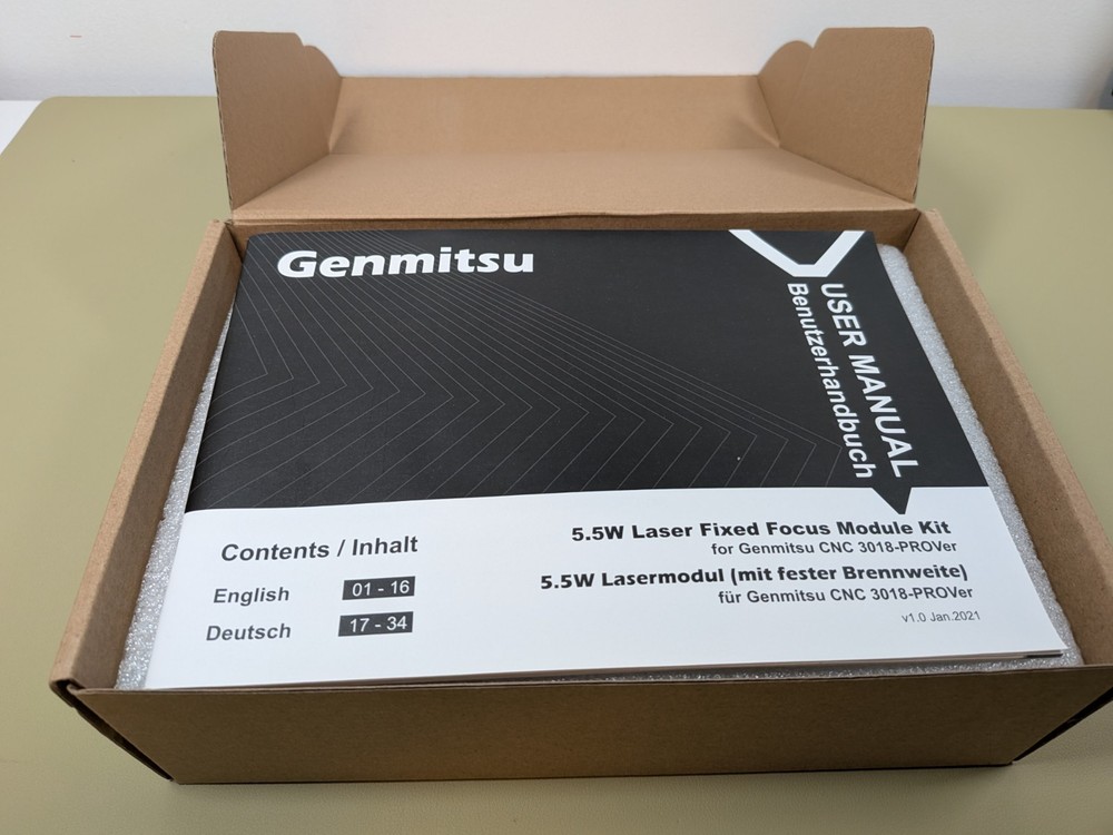 Sain Smart Genmitsu 5.5W Fixed Focus Laser Module Kit Blue-Violet Light for CNC