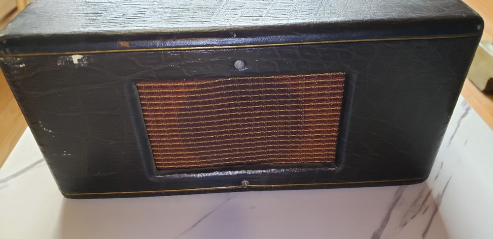 Vtg ELECTRO-MITE portable suitcase record player