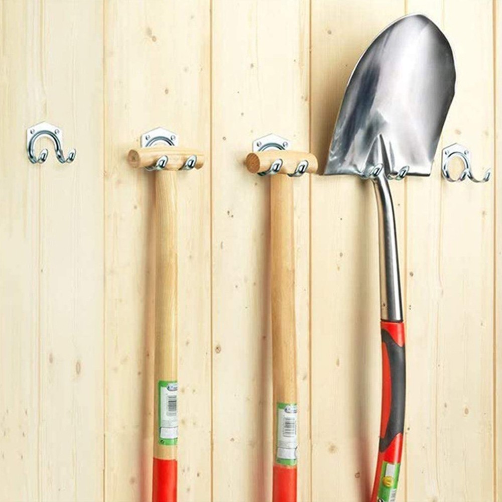 Wall Mount Hooks for Power Tools Garage Storage Heavy Duty Double Hook Set