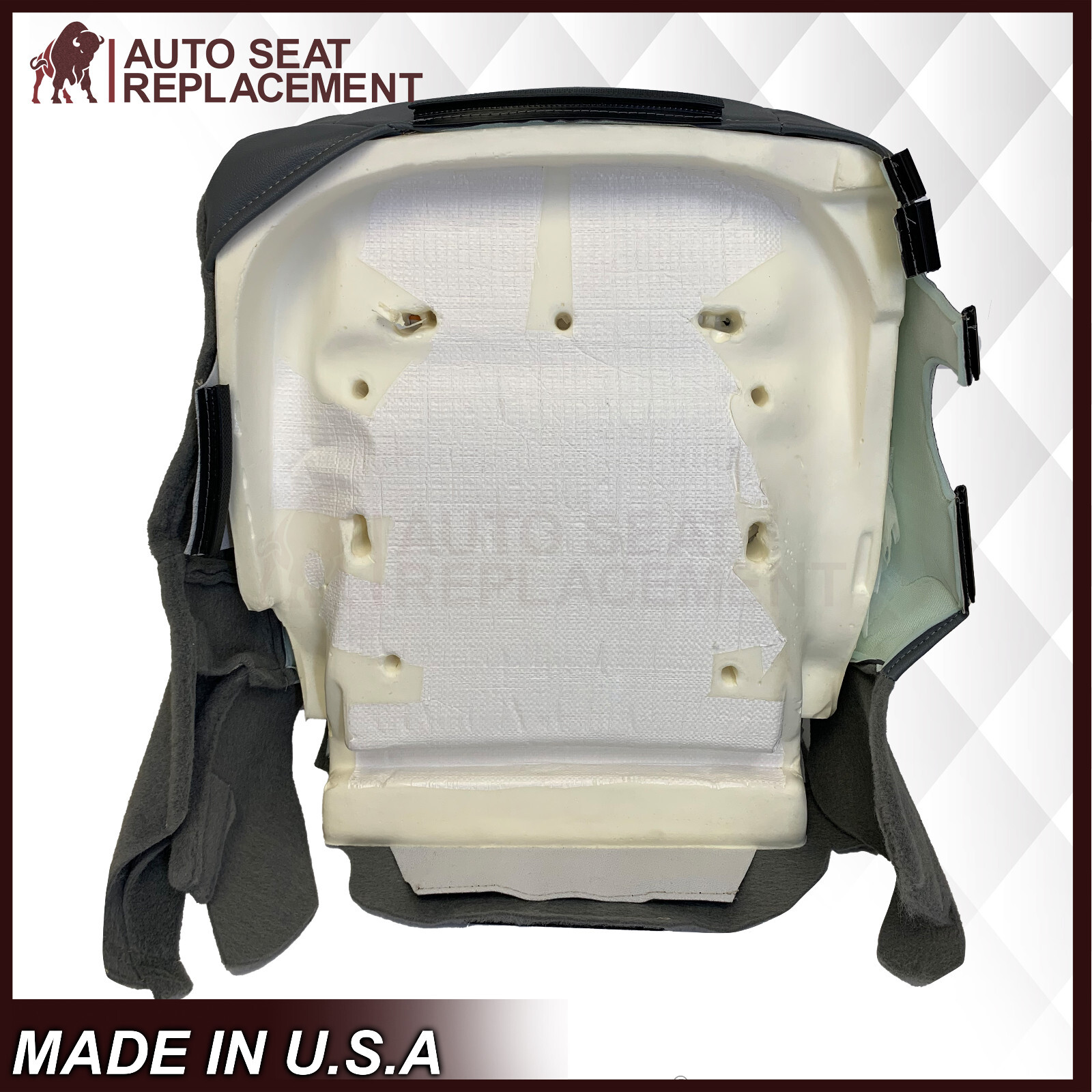 2011 - 2016 F250 F350 F450 XL WT Driver Bottom In Gray Seat Cover & Cushion Foam