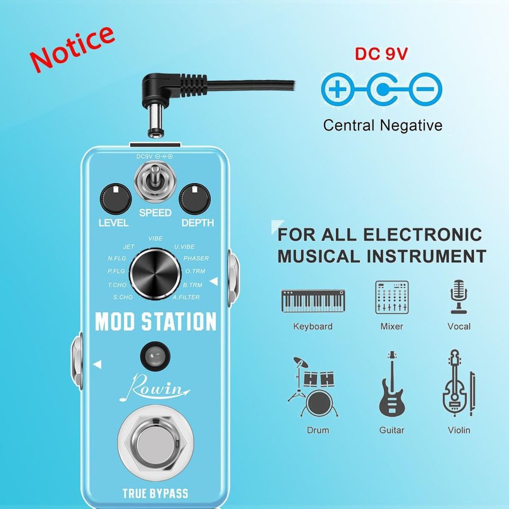 Mod Station 11 in 1 Digital Modulation Guitar Effects Pedal