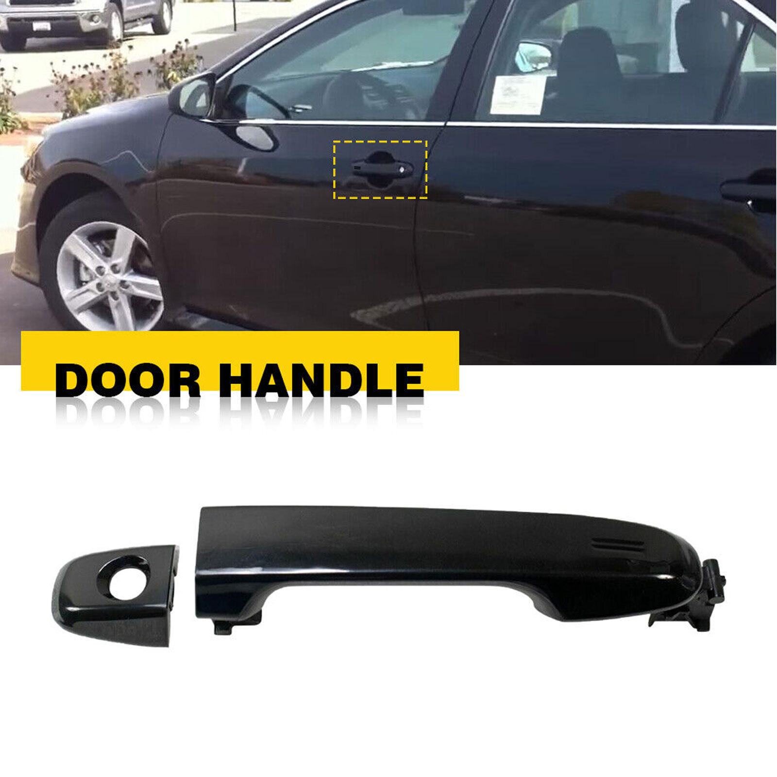 Front Exterior Outside Black Door Handle LH or RH Side FITS 2012-17 Toyota Camry