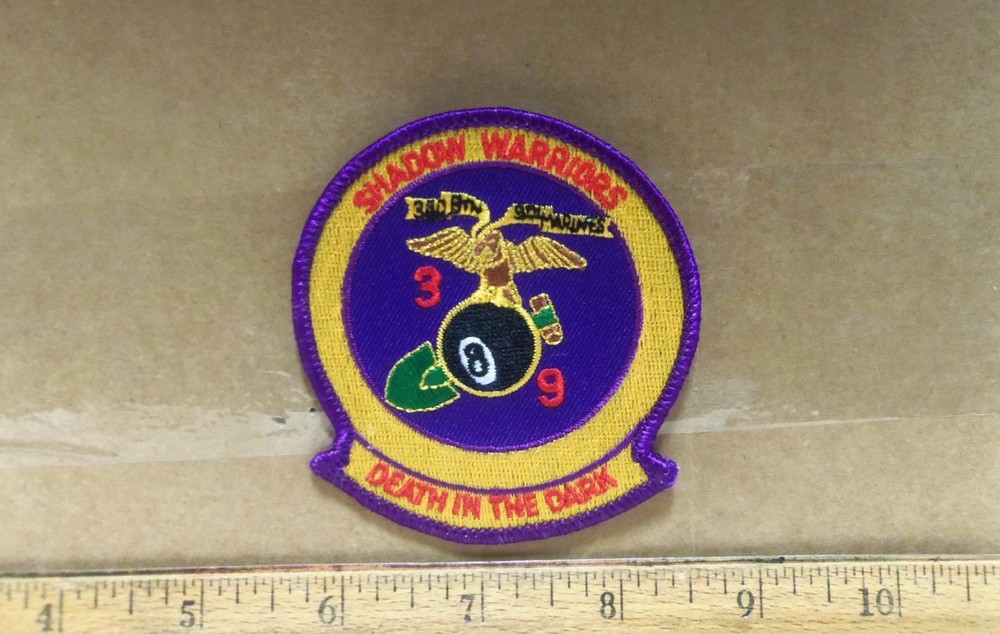 US Marine Corps - 3rd Battalion 9th Marines - Shadow Warriors Embroidered Patch