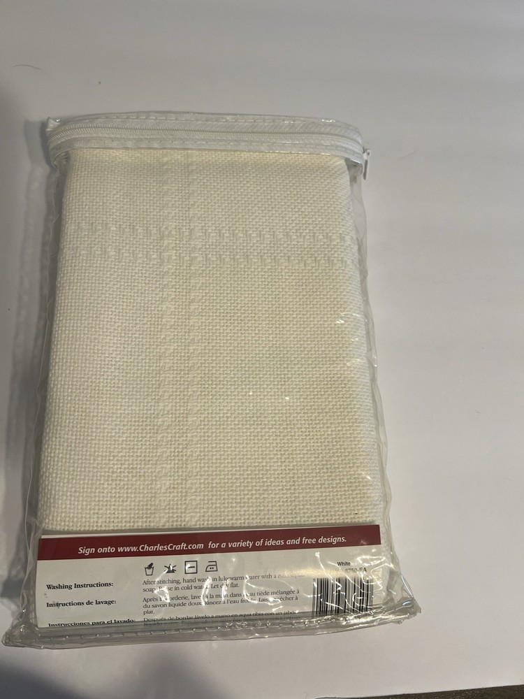 Charles Croft throw craft kit Evenweave throw, Snowflake Design