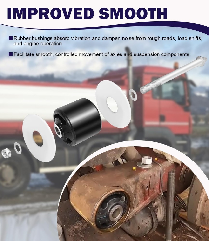 Quick Align Pivot Bolt Bushing Sets Replacement for Hendrickson S-24691 S-21166