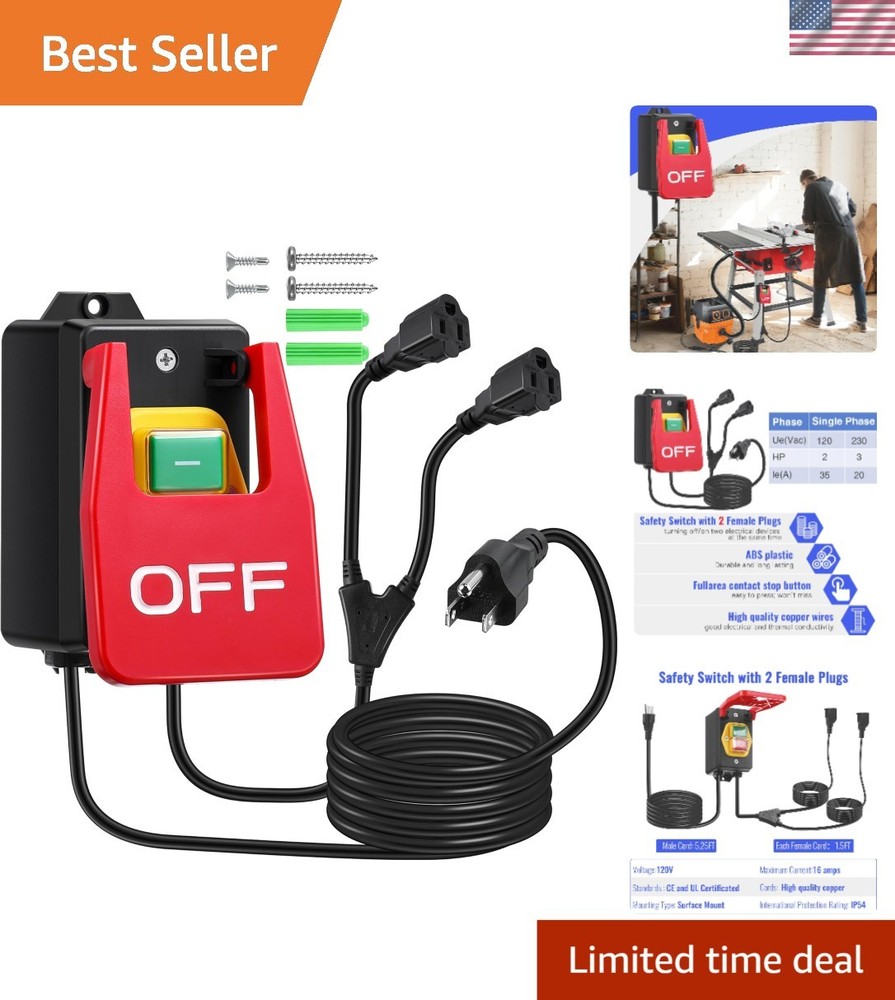 High-Quality Router Switch with Hands-Free Operation for Workshop Safety