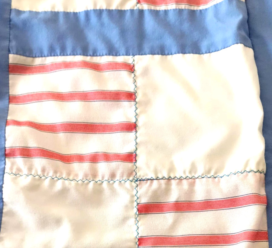 Handmade vintage patchwork quilt 40 x 52