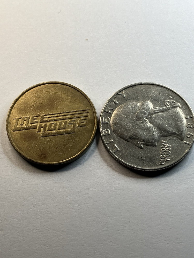 TREE HOUSE ARCADE TOKEN - (OBSOLETE, RETIRED) MASHANTUCKET, CONNECTICUT #te1