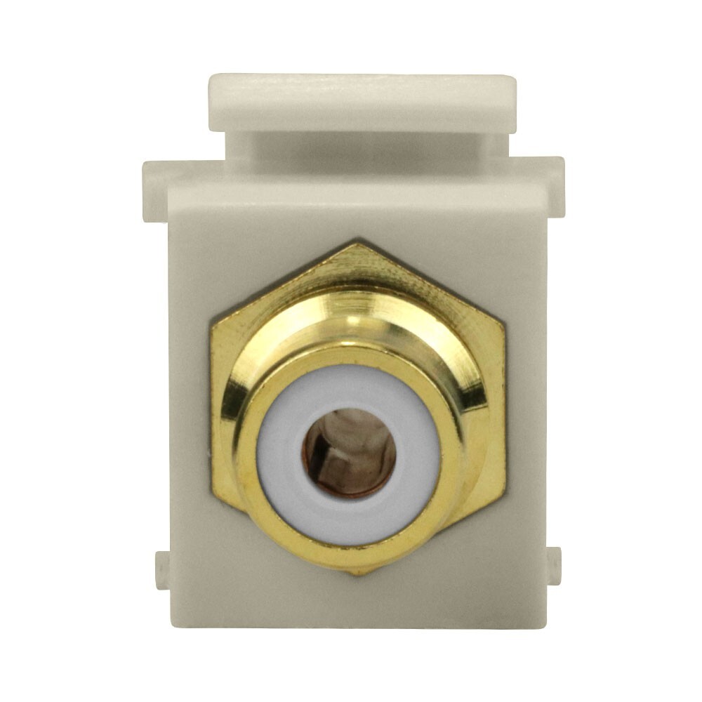 Construct Pro RCA to RCA Keystone Jack Insert (8 Color Bands, Light Almond)