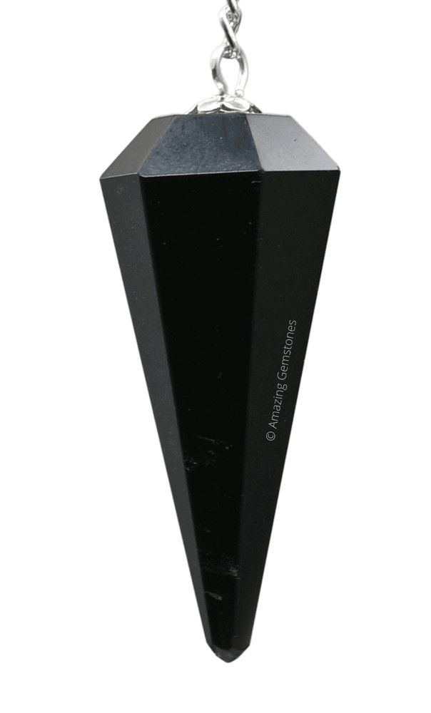 Black Obsidian Dowsing Crystal Pendulum