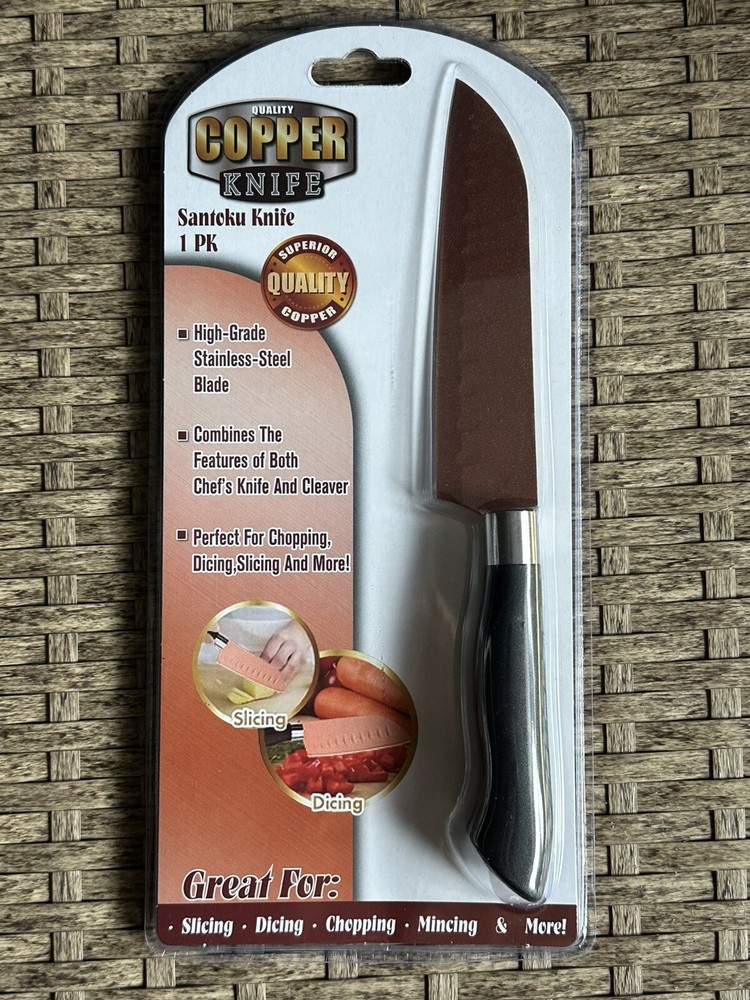 Copper Santoku Knife NEVER NEEDS SHARPENING