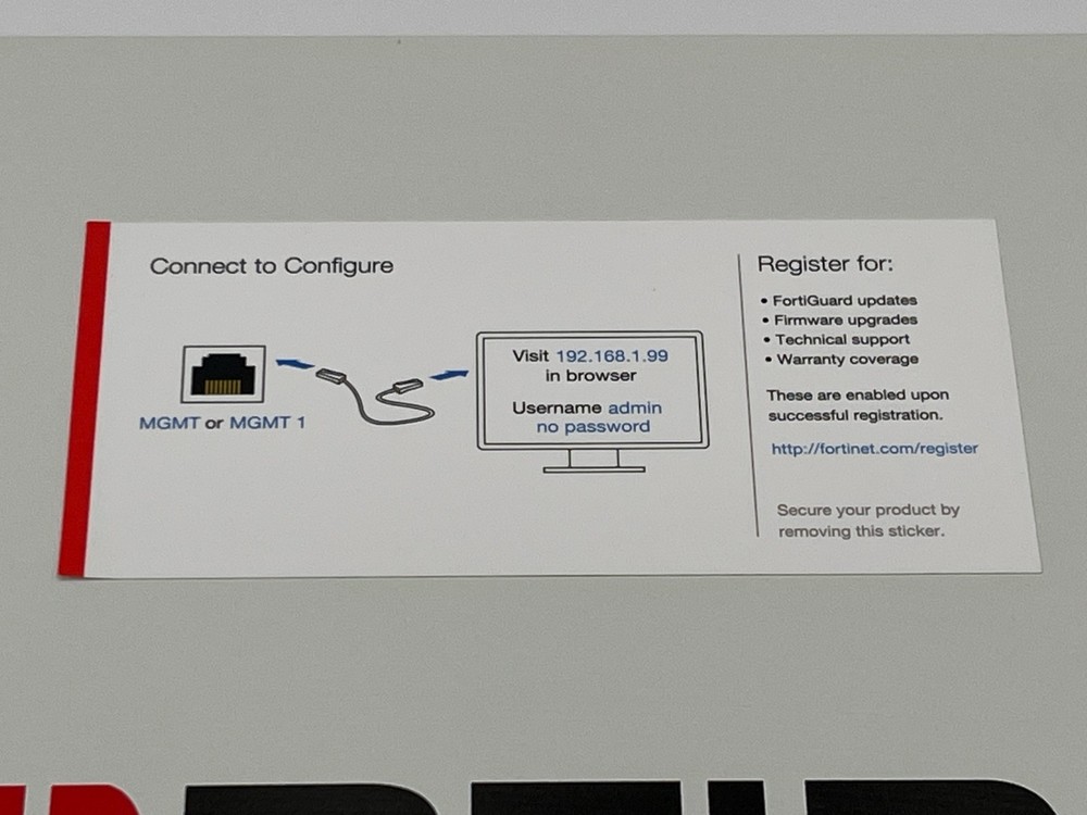 FORTINET FORTIGATE 100F FG-100F SECURITY APPLIANCE
