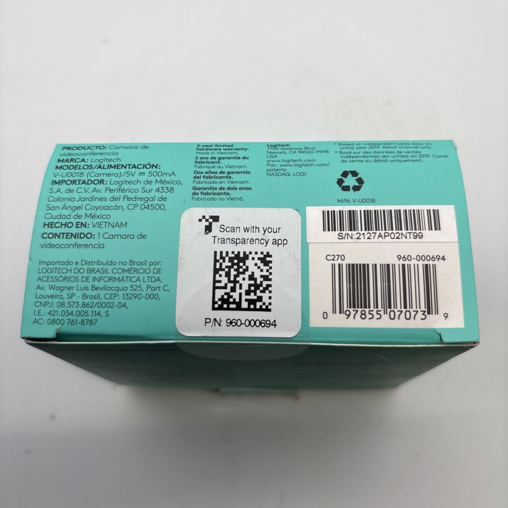 NOB-Logitech C270 Web Camera -Widescreen HD Video Calling-Noise-Reducing Mic