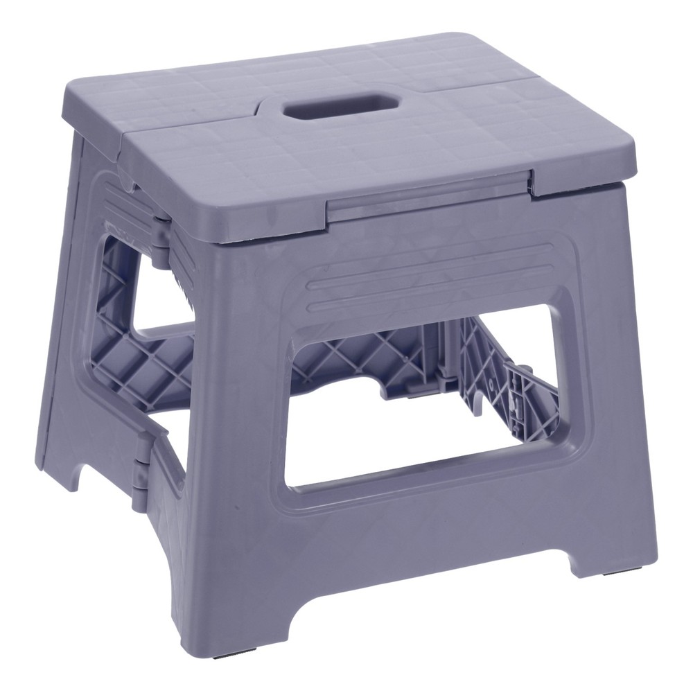 8" Folding Step Stool for Adults 88 lbs Capacity Purple