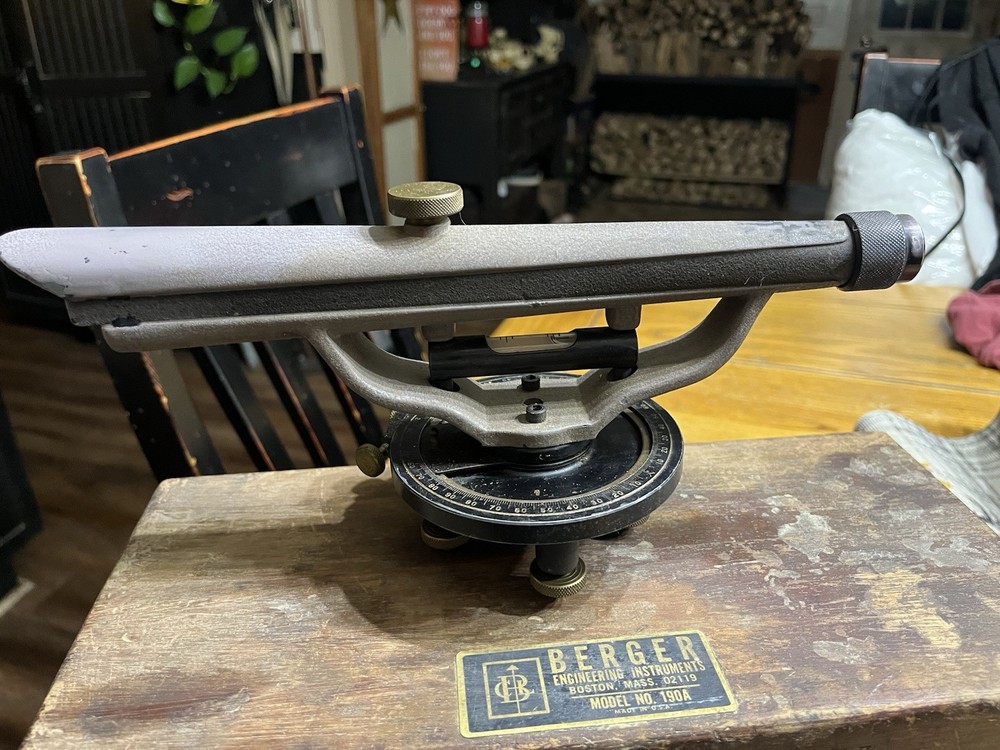 Vintage Berger Engineering Instruments Surveying Transit-Level Model 190A