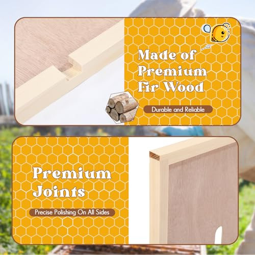 6 Pcs Beehive Inner Cover for 10 Frame Hive Box Cover with Feeding Hole