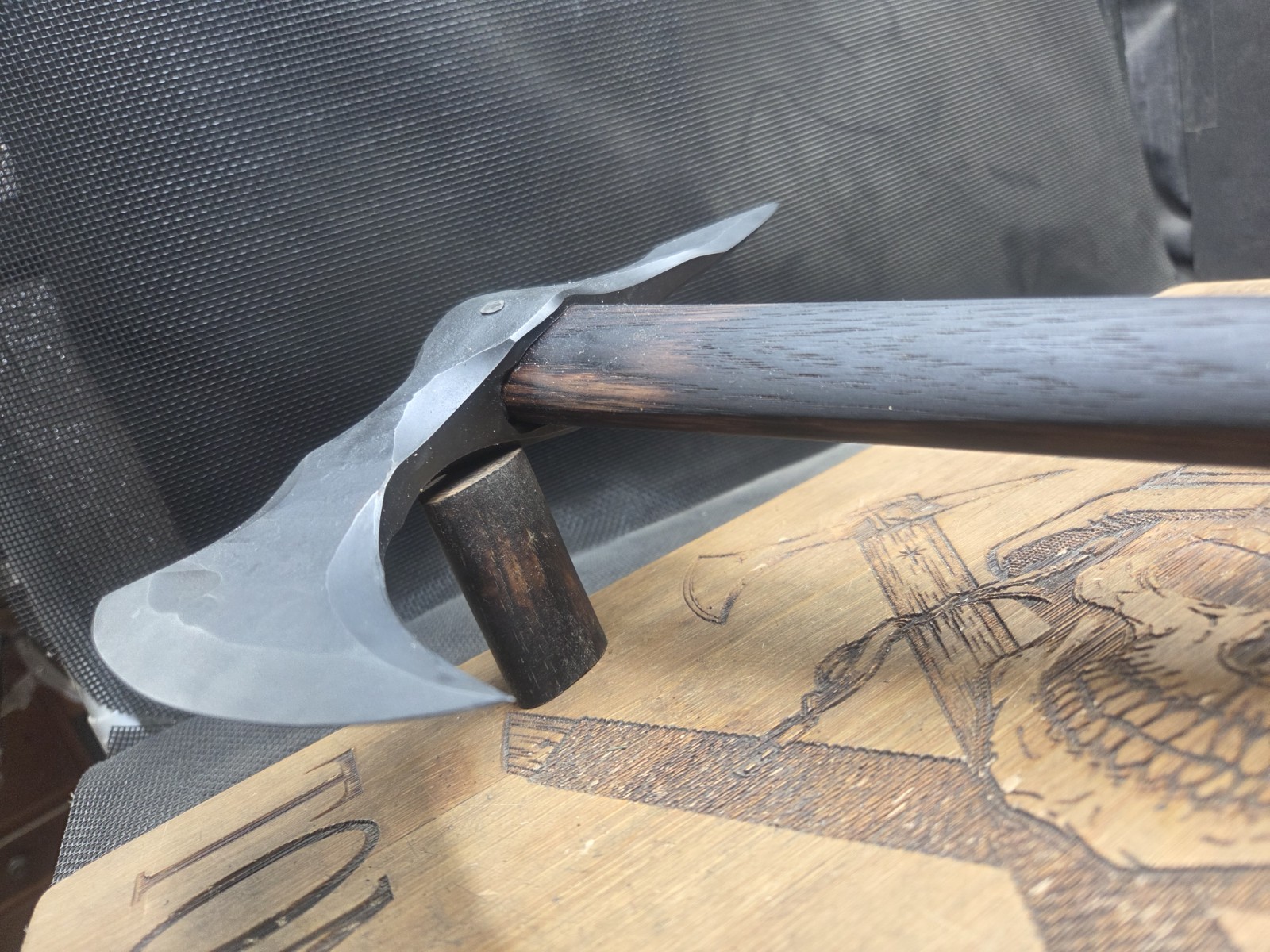HAND FORGED AIRBORNE RANGER SPIKE TOMAHAWK BY MARK MCCOUN MADE IN THE USA