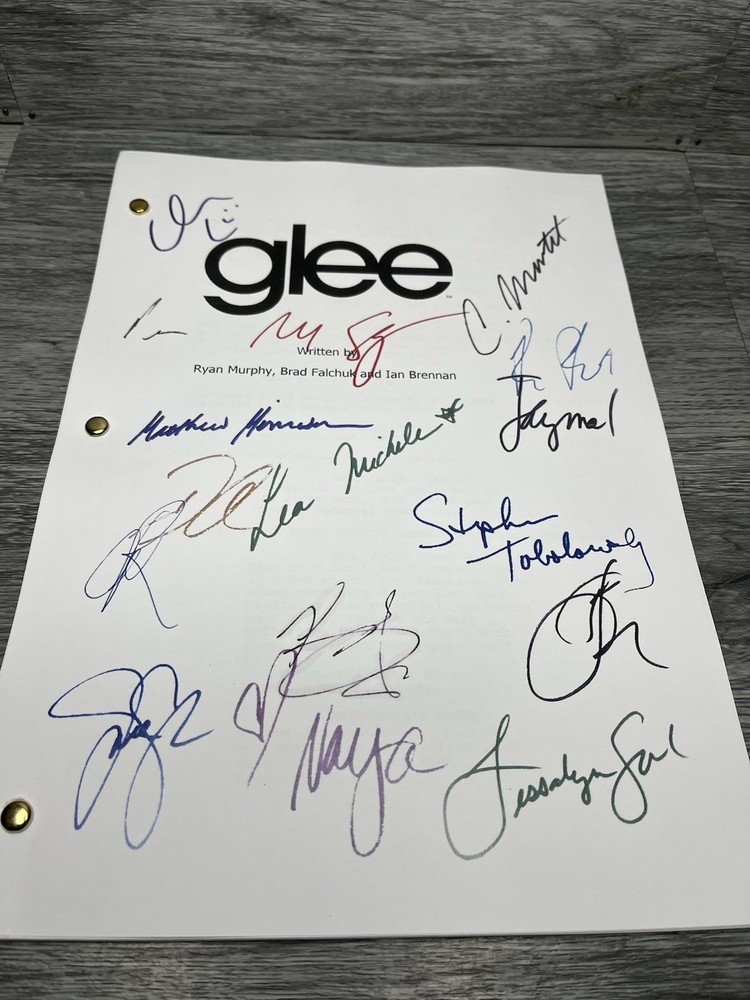 Glee Film Movie Script Reprint Signed