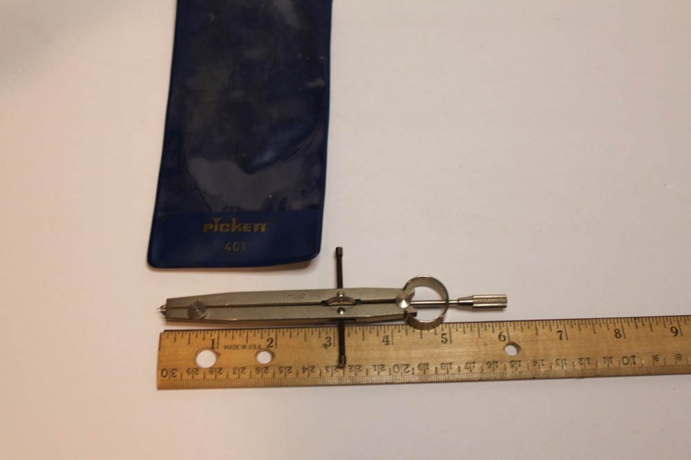 Pickett 403 N Precision Drafting Compass & 401 Blue Bag Germany