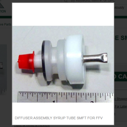 DIFFUSER ASSEMBLY SYRUP TUBE SMFT FOR FFV # 28917001