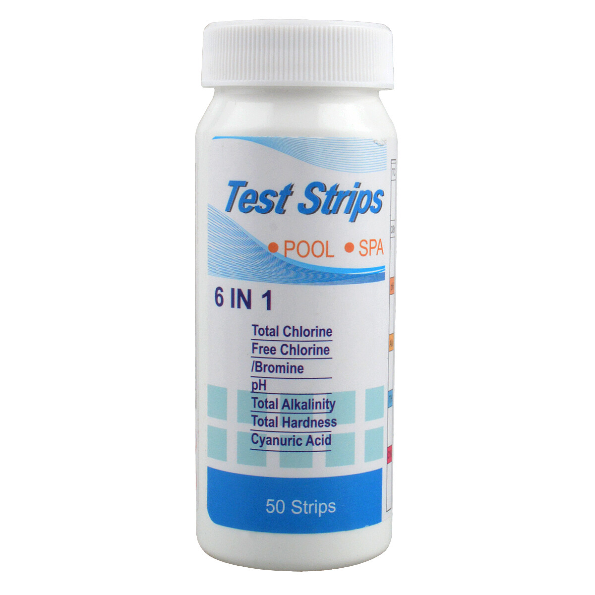 200PCS 6IN1 Chlorine Dip Test Strips Hot Tub SPA Swimming Pool PH Tester Paper