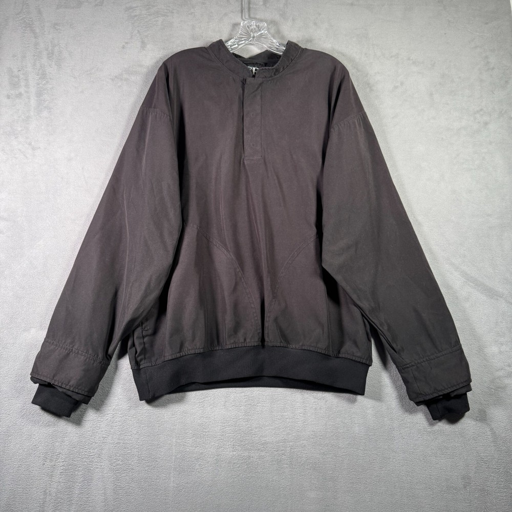 Zero Restriction Windbreaker Mens L Black Pullover 1/4 Snap Long Sleeve Golf