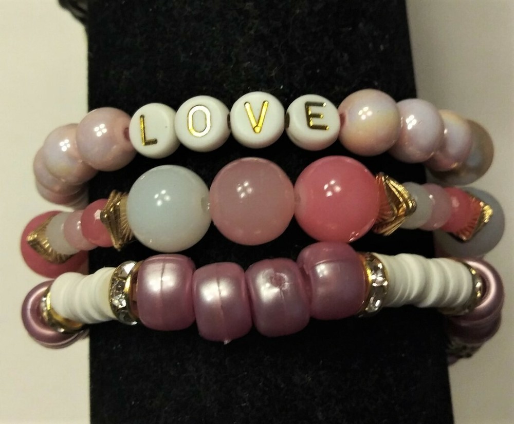 Love Stacked Stretchy Bracelets